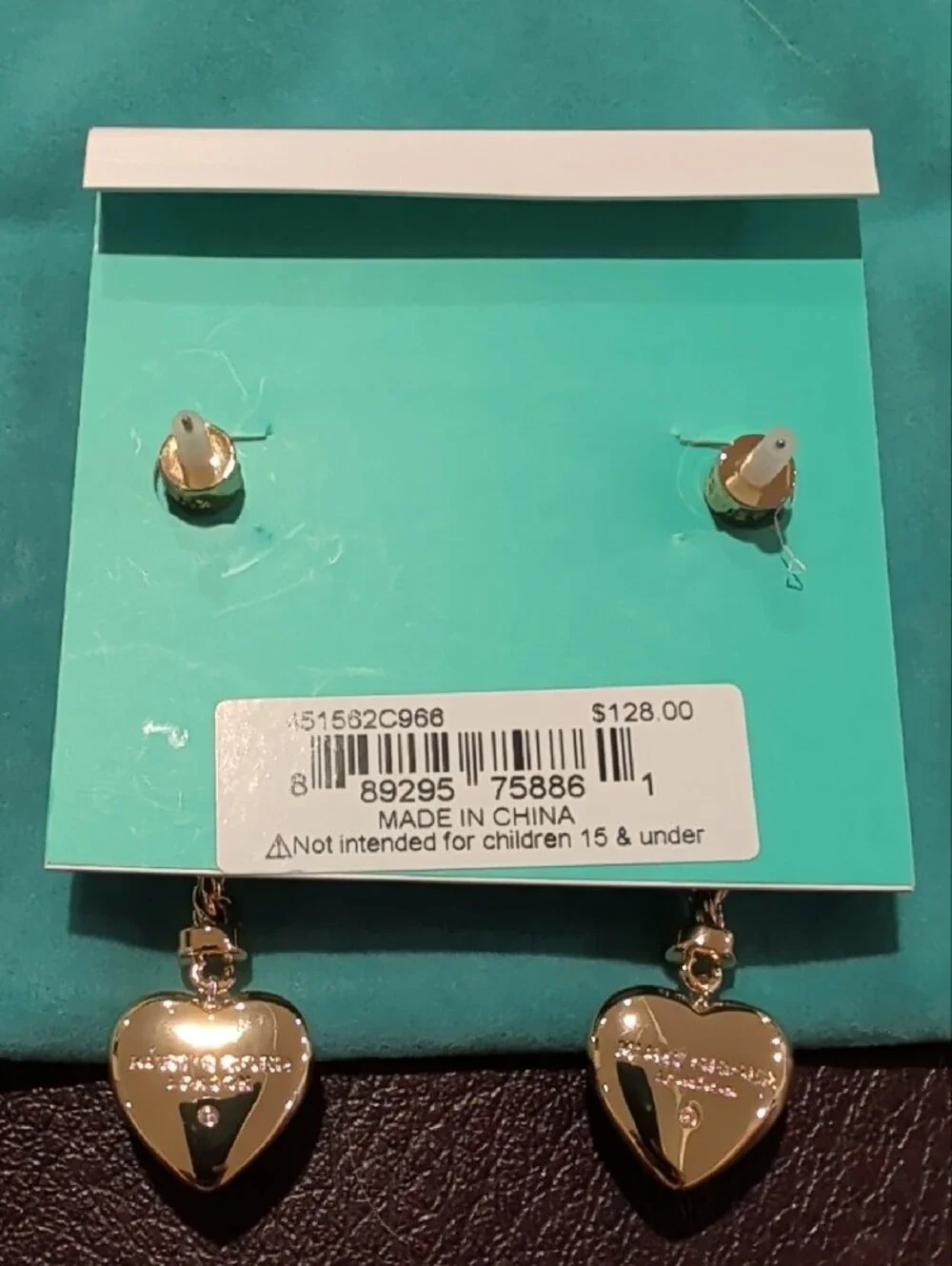 Kurt Geiger London rainbow heart drop earrings